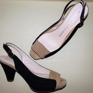 Sacha London Black and Tan Suede